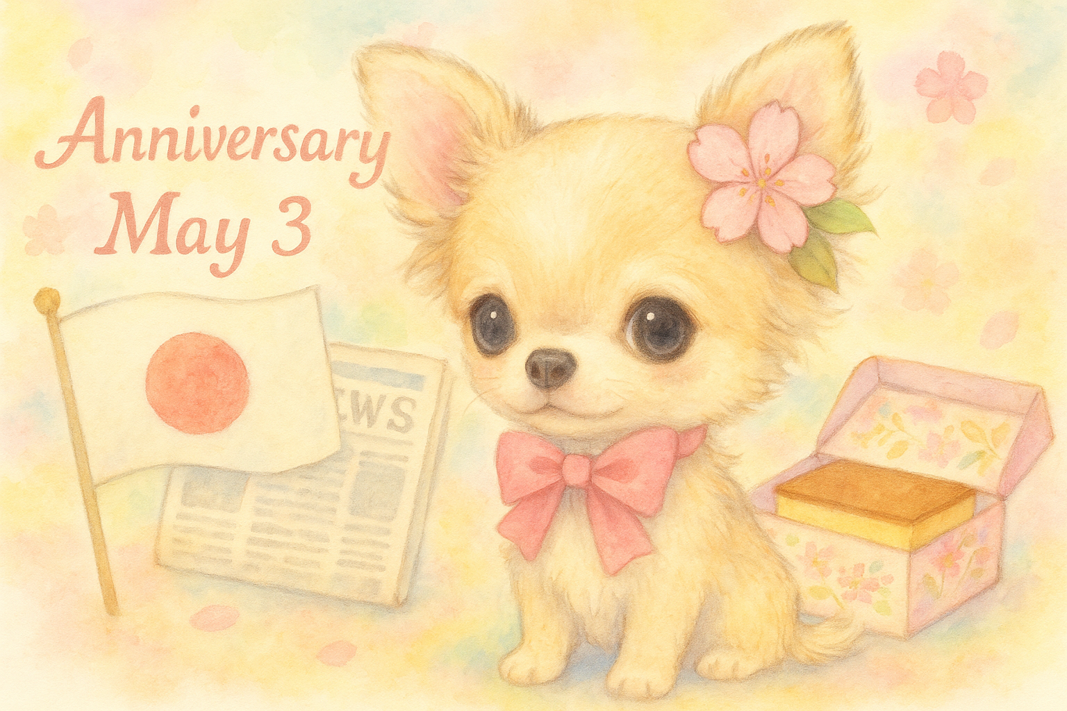 5月3日の記念日のイメージイラスト