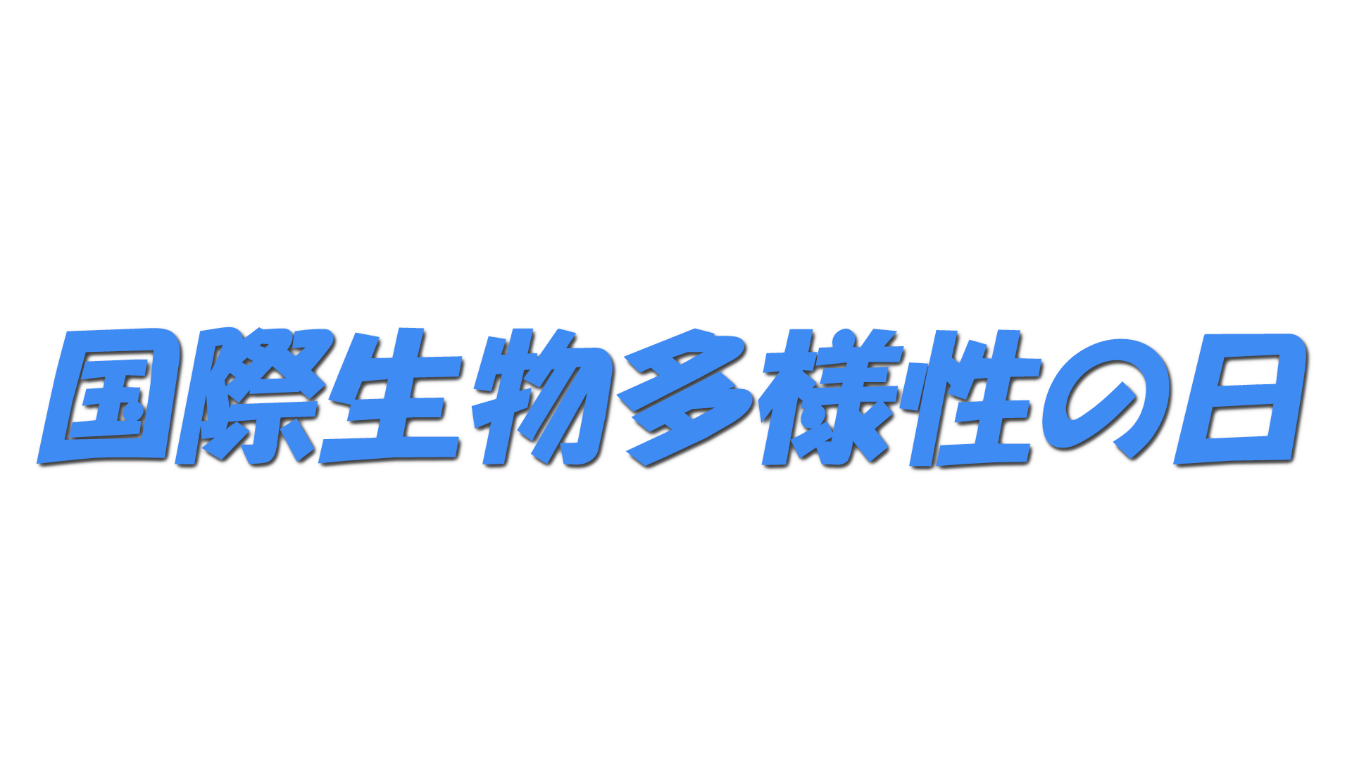 国際生物多様性の日の文字