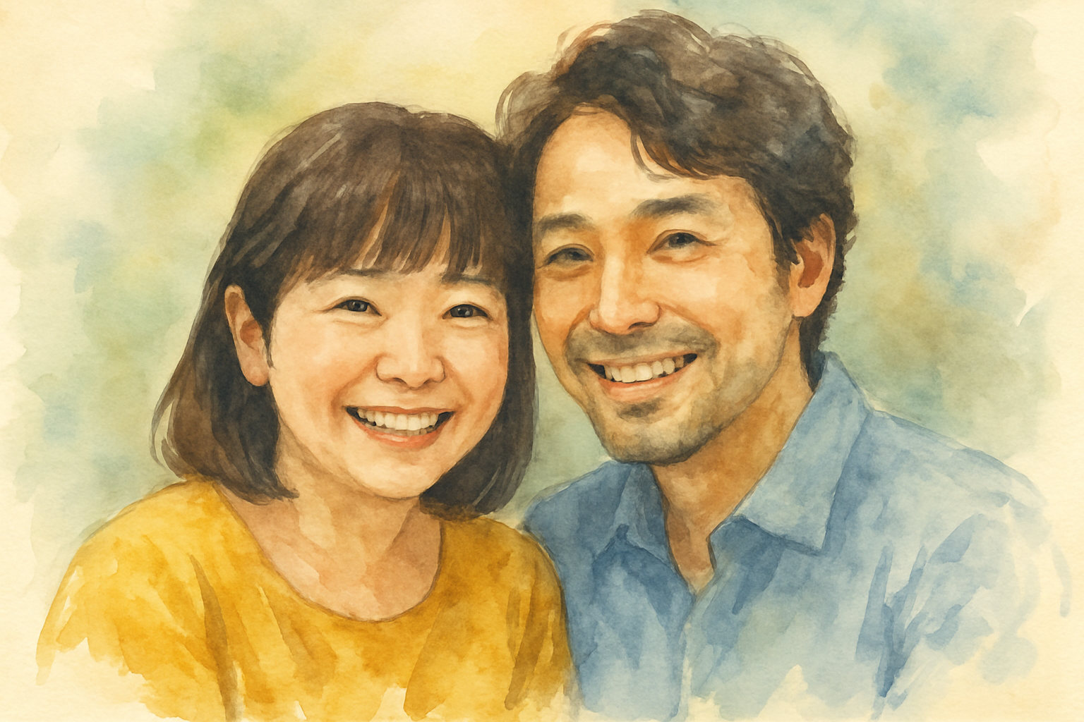 はしのえみ夫婦のイメージイラスト
