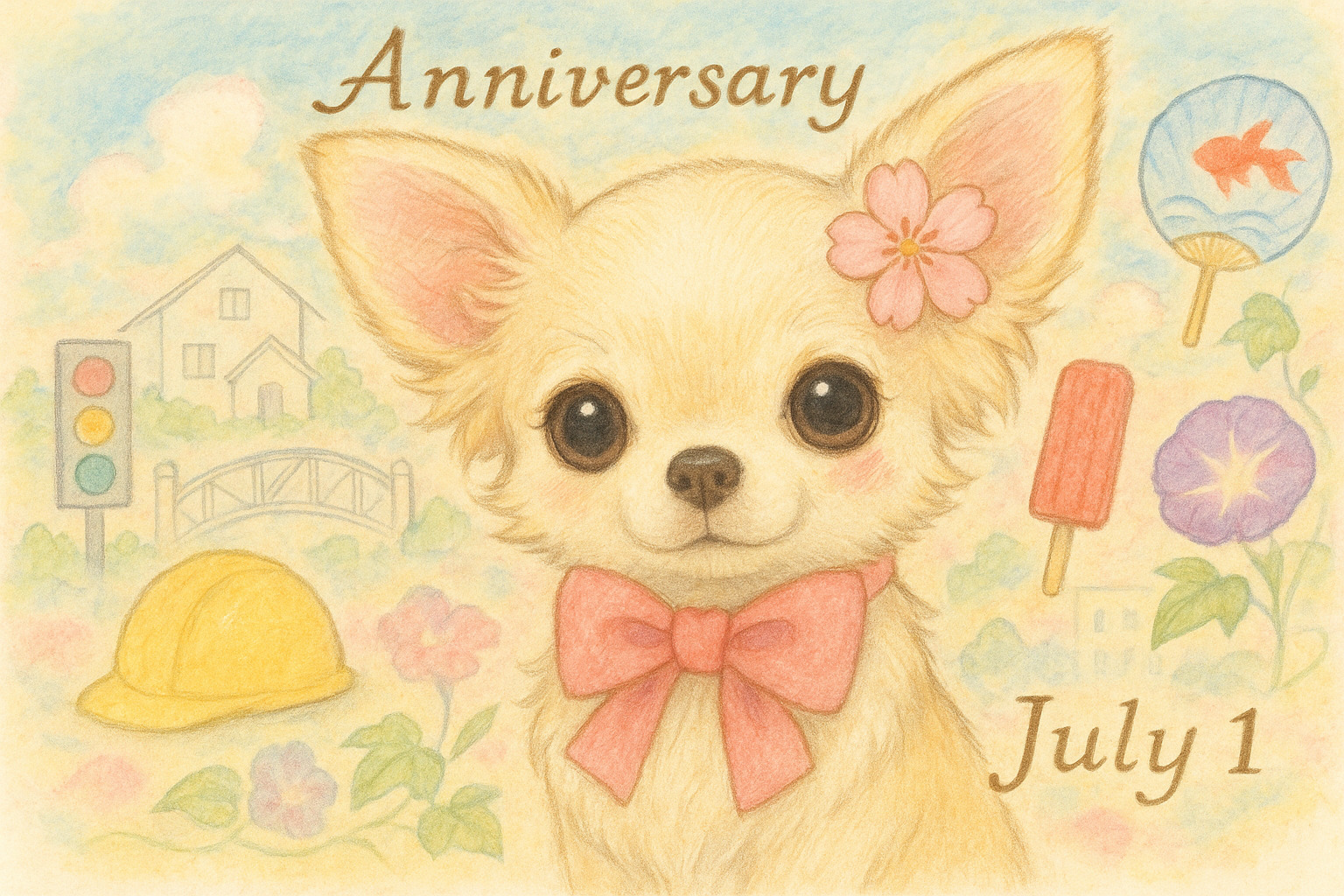 7月1日の記念日のイメージイラスト