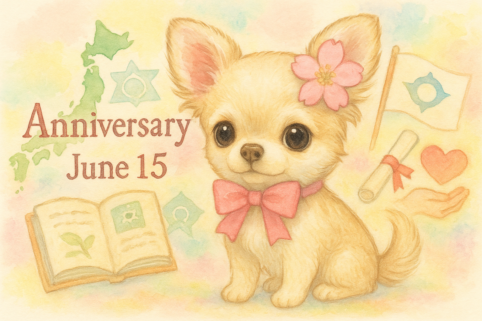 6月15日の記念日のイメージイラスト