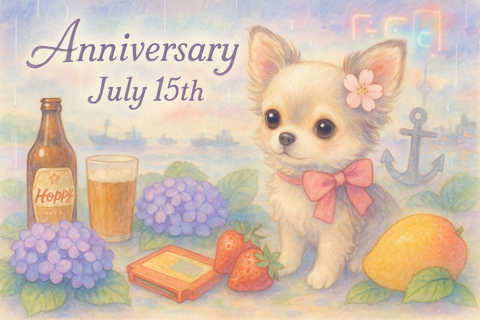 7月15日の記念日のイメージイラスト