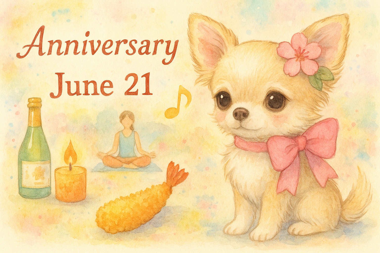 6月21日の記念日のイメージイラスト