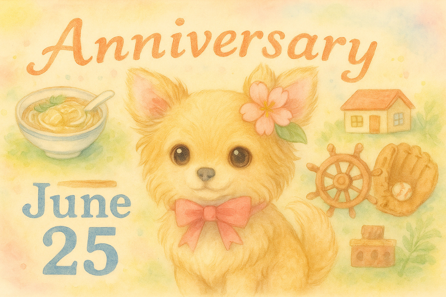6月25日の記念日のイメージイラスト