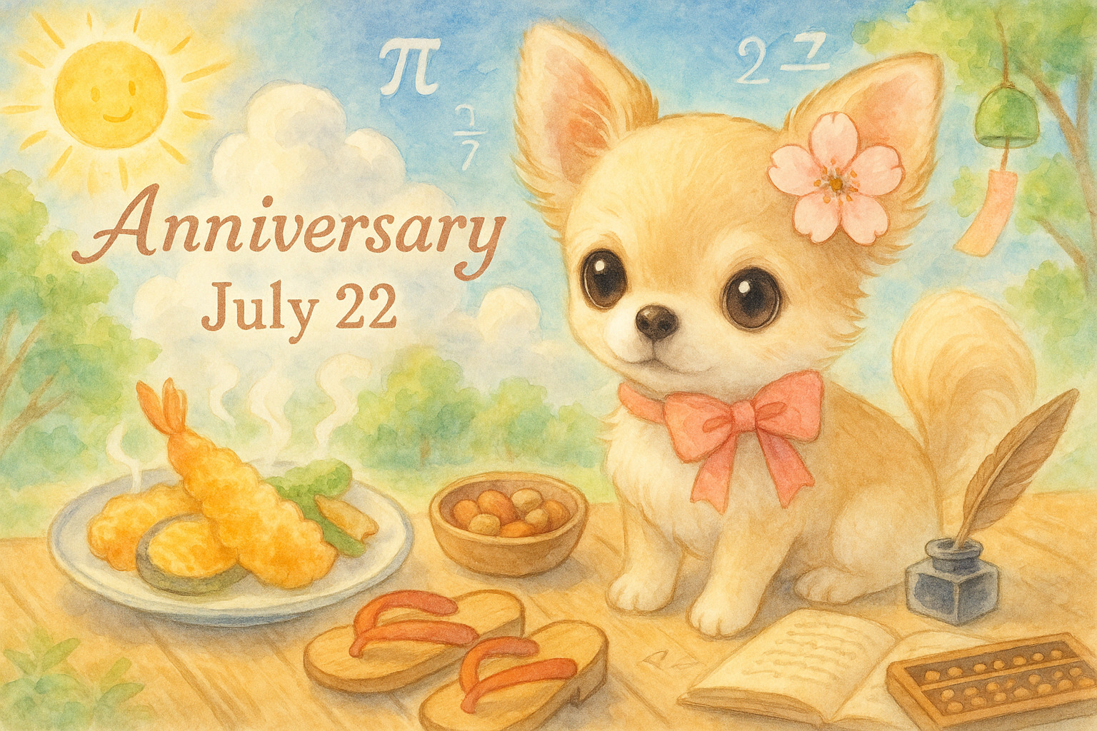7月22日の記念日のイメージイラスト