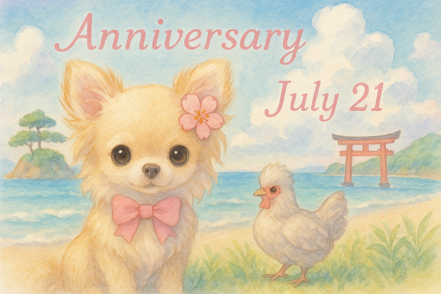 7月21日の記念日のイメージイラスト