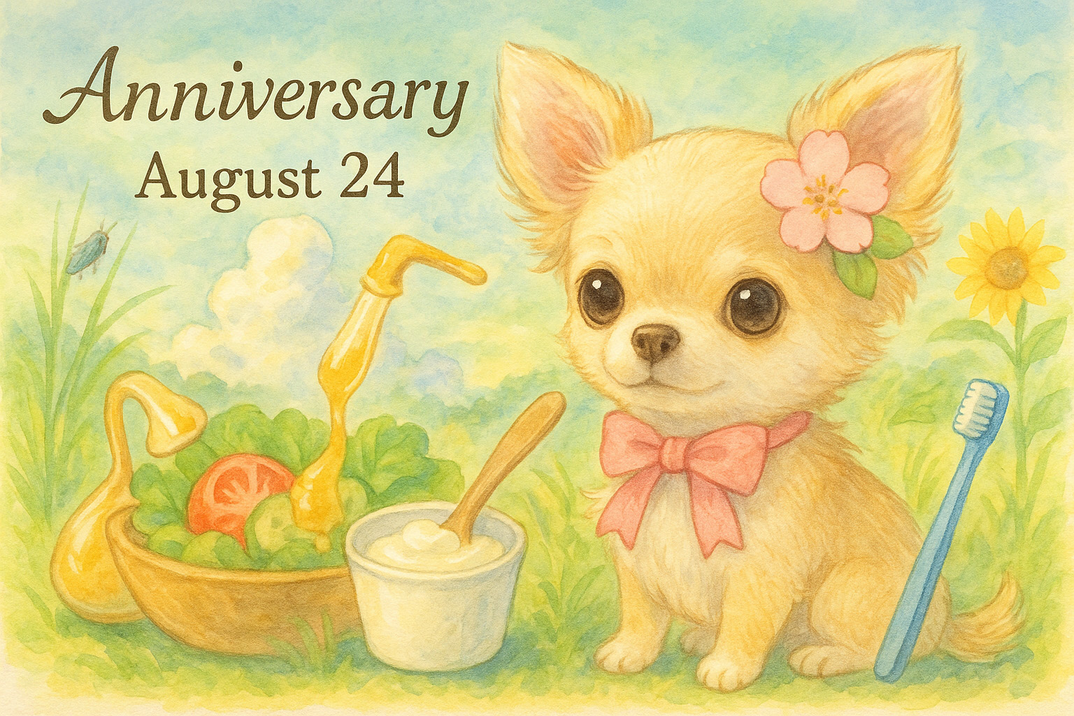 8月24日の記念日のイメージイラスト