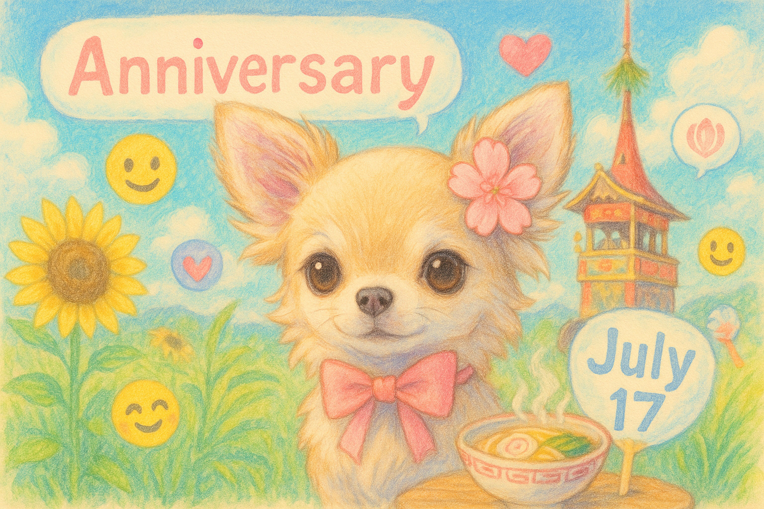 7月17日の記念日のイメージイラスト