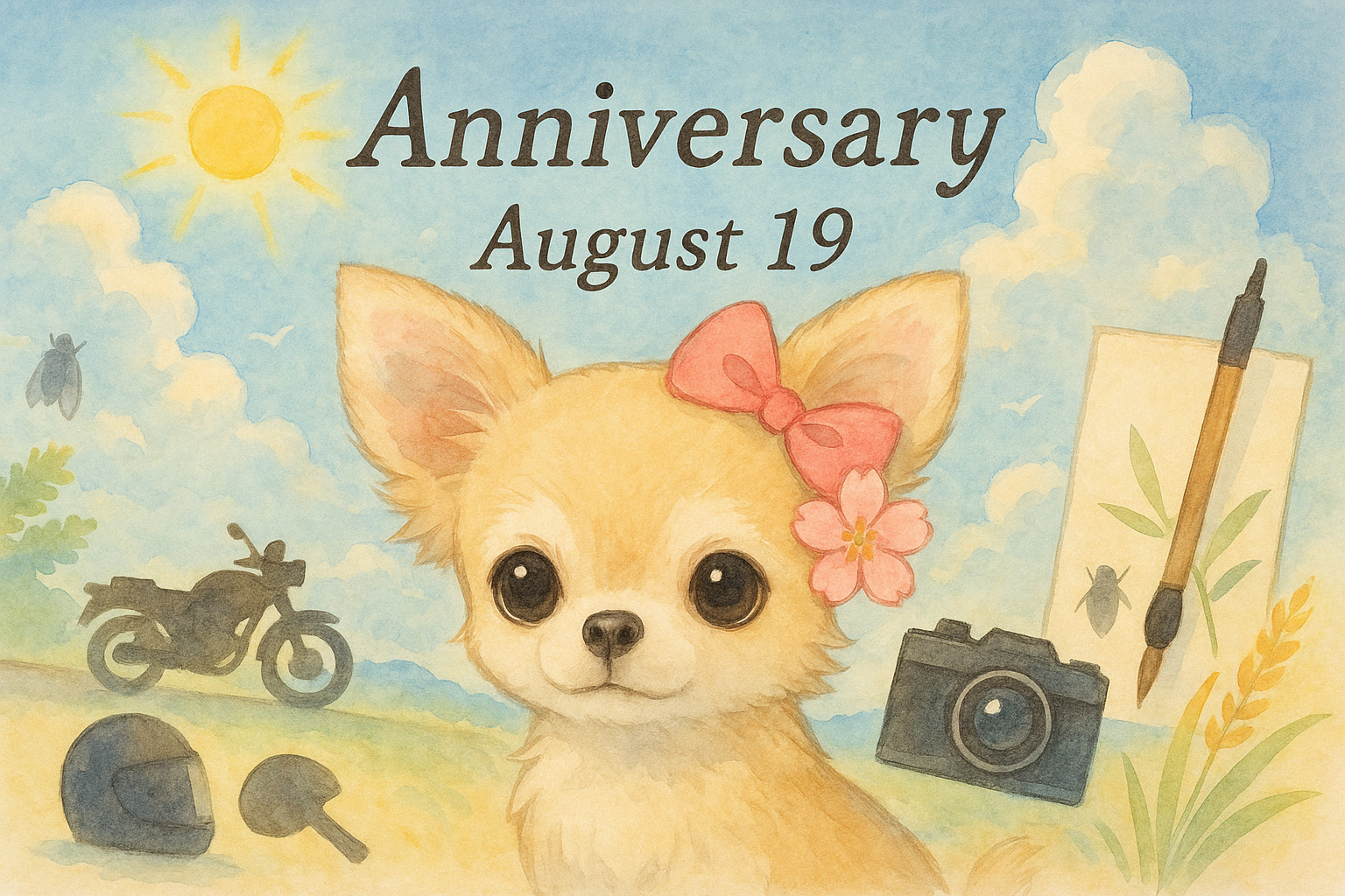 8月19日の記念日のイメージイラスト