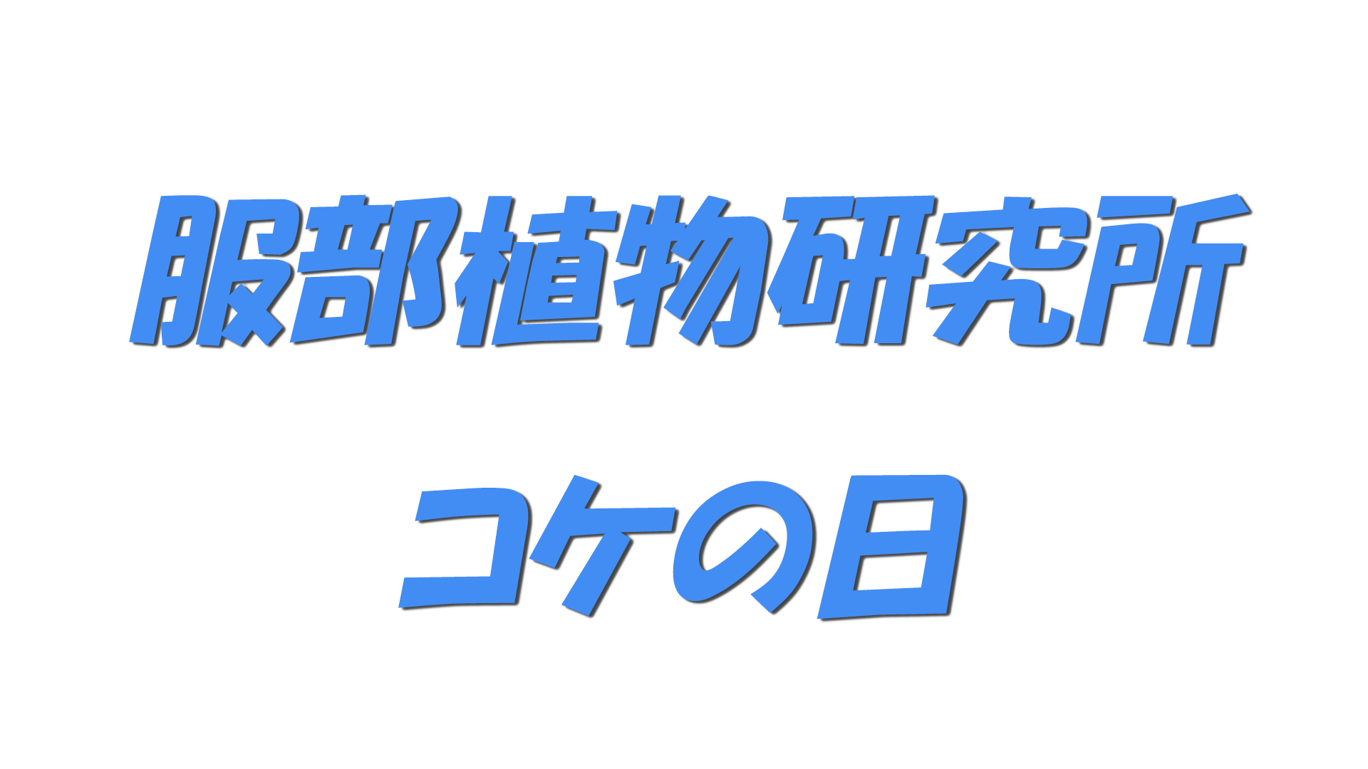 服部植物研究所・コケの日の文字