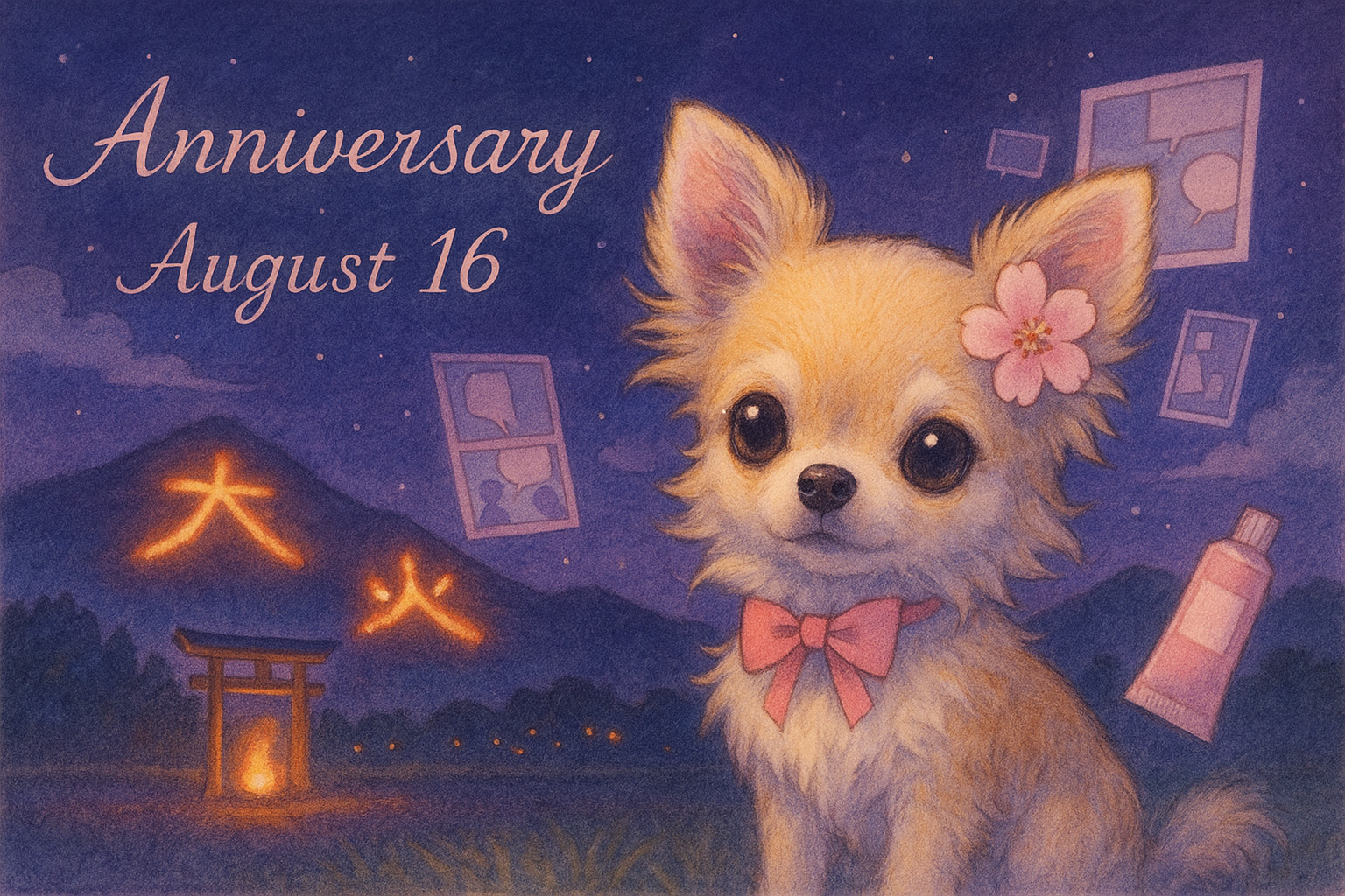 8月16日の記念日のイメージイラスト
