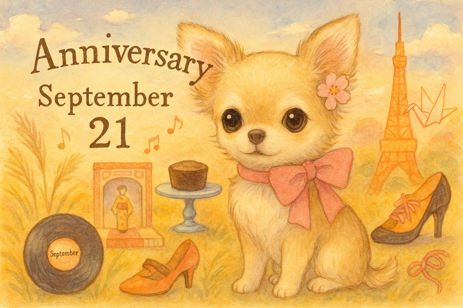 9月21日の記念日のイメージイラスト