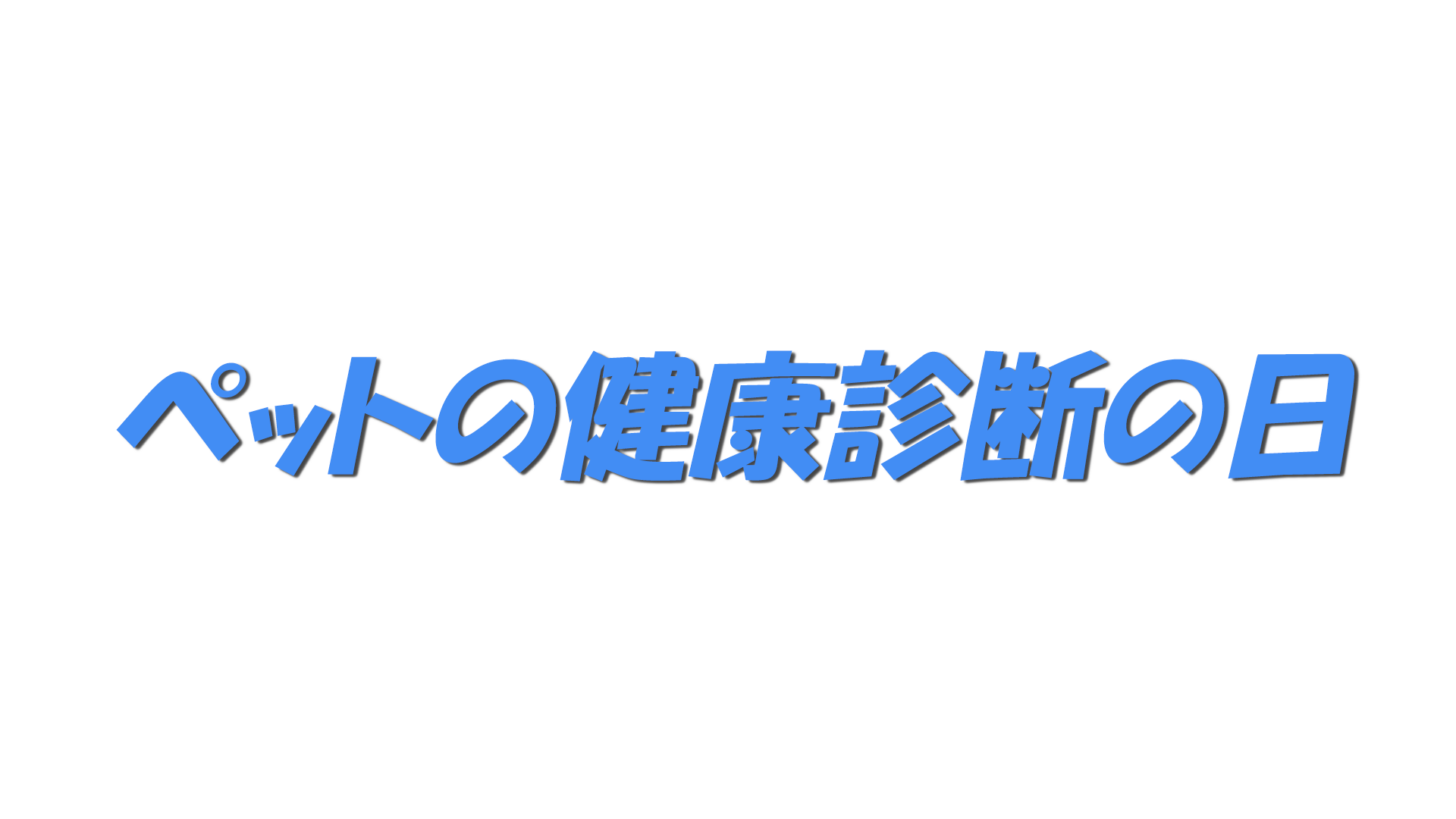 ペットの健康診断の日の文字