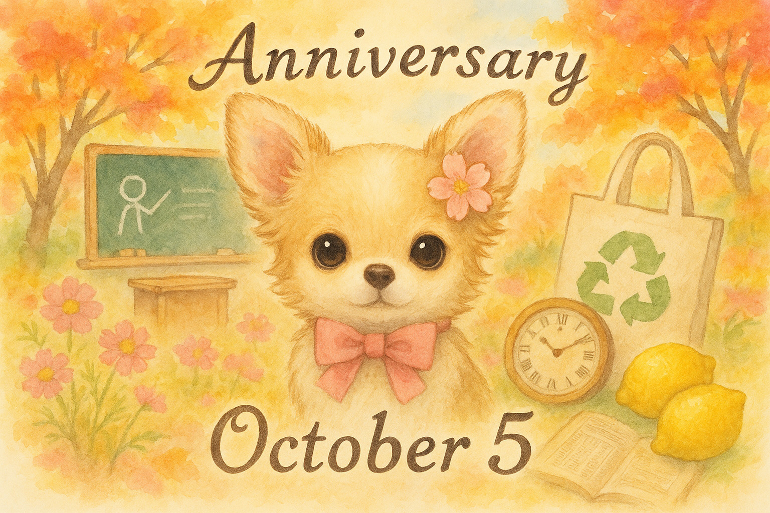 10月5日の記念日のイメージイラスト