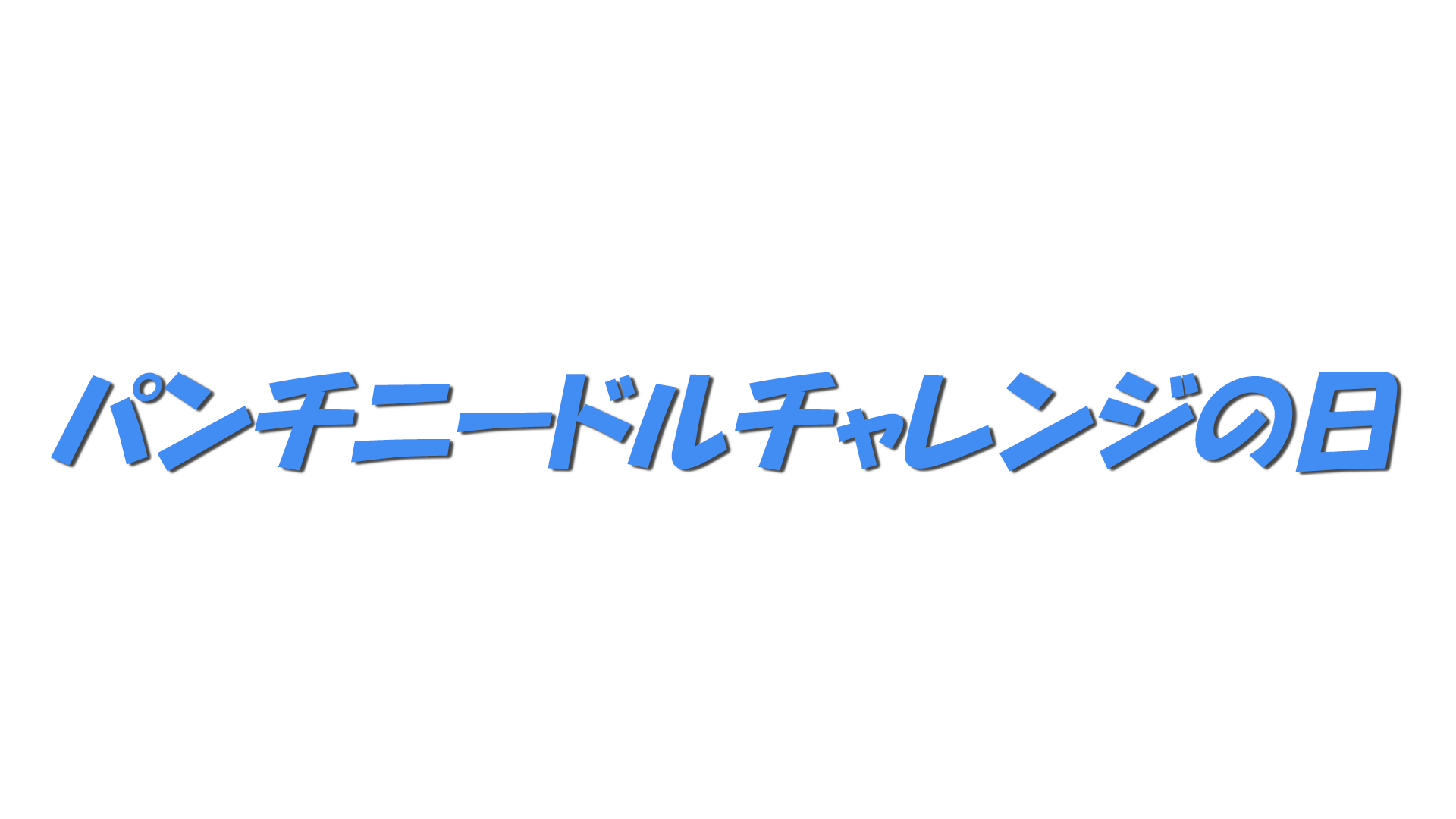 パンチニードルチャレンジの日の文字