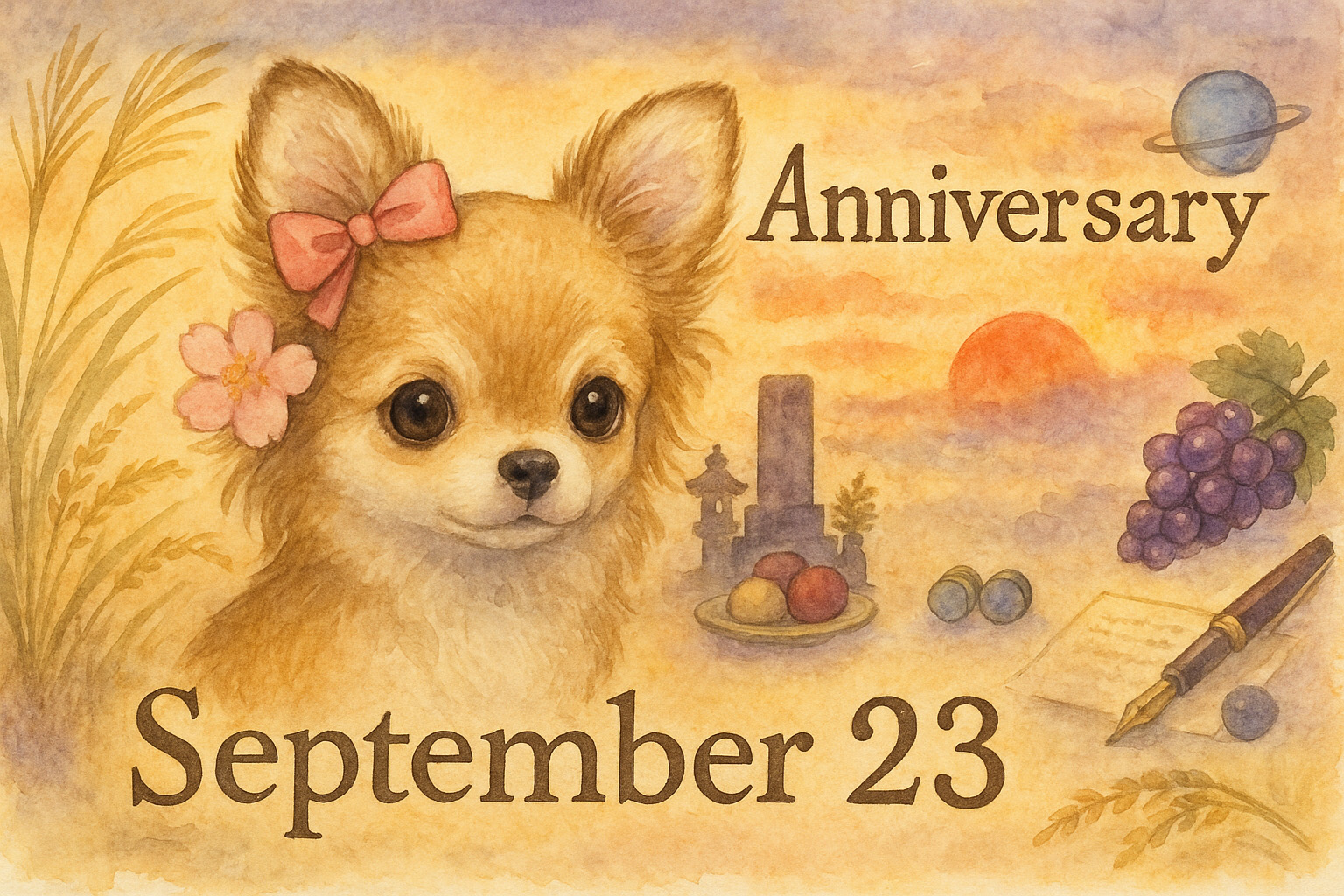 9月23日の記念日のイメージイラスト