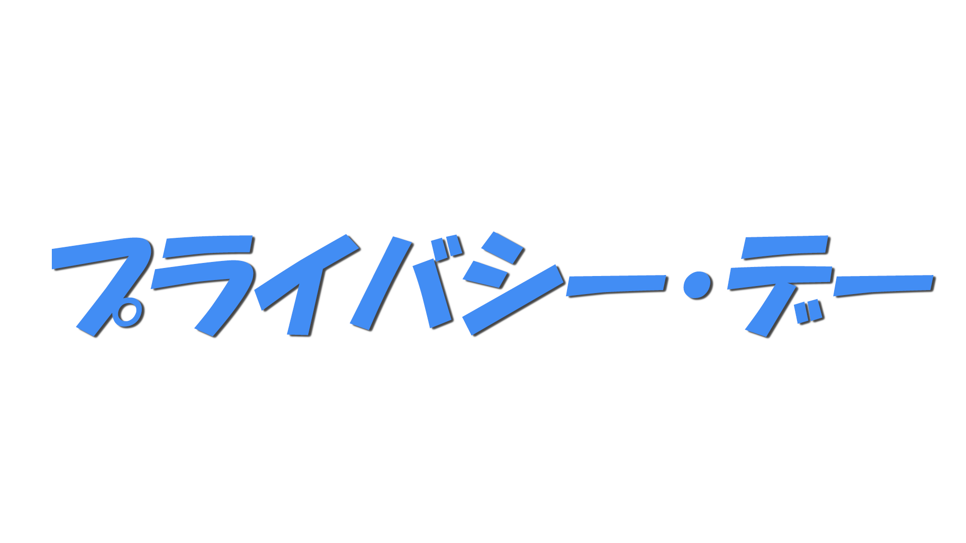 プライバシー・デーの文字