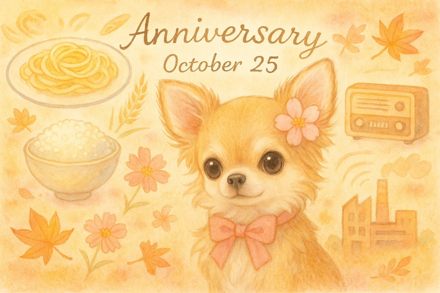 10月25日の記念日のイメージイラスト