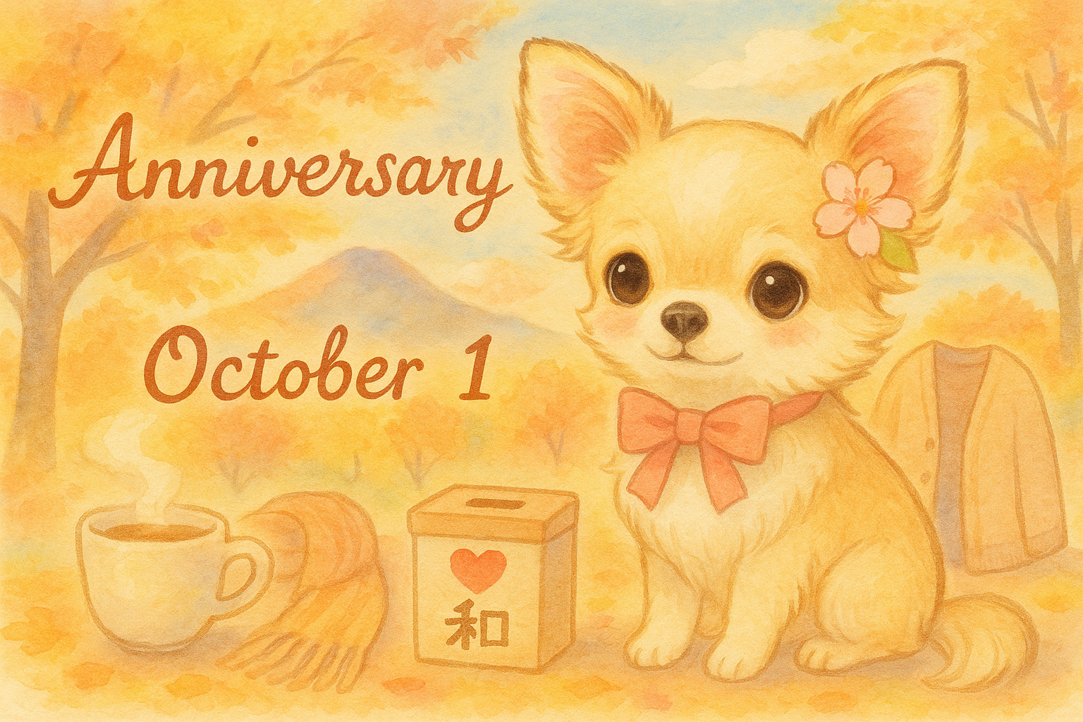 10月1日の記念日のイメージイラスト
