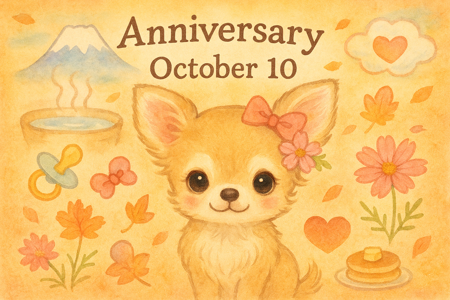 10月10日の記念日のイメージイラスト