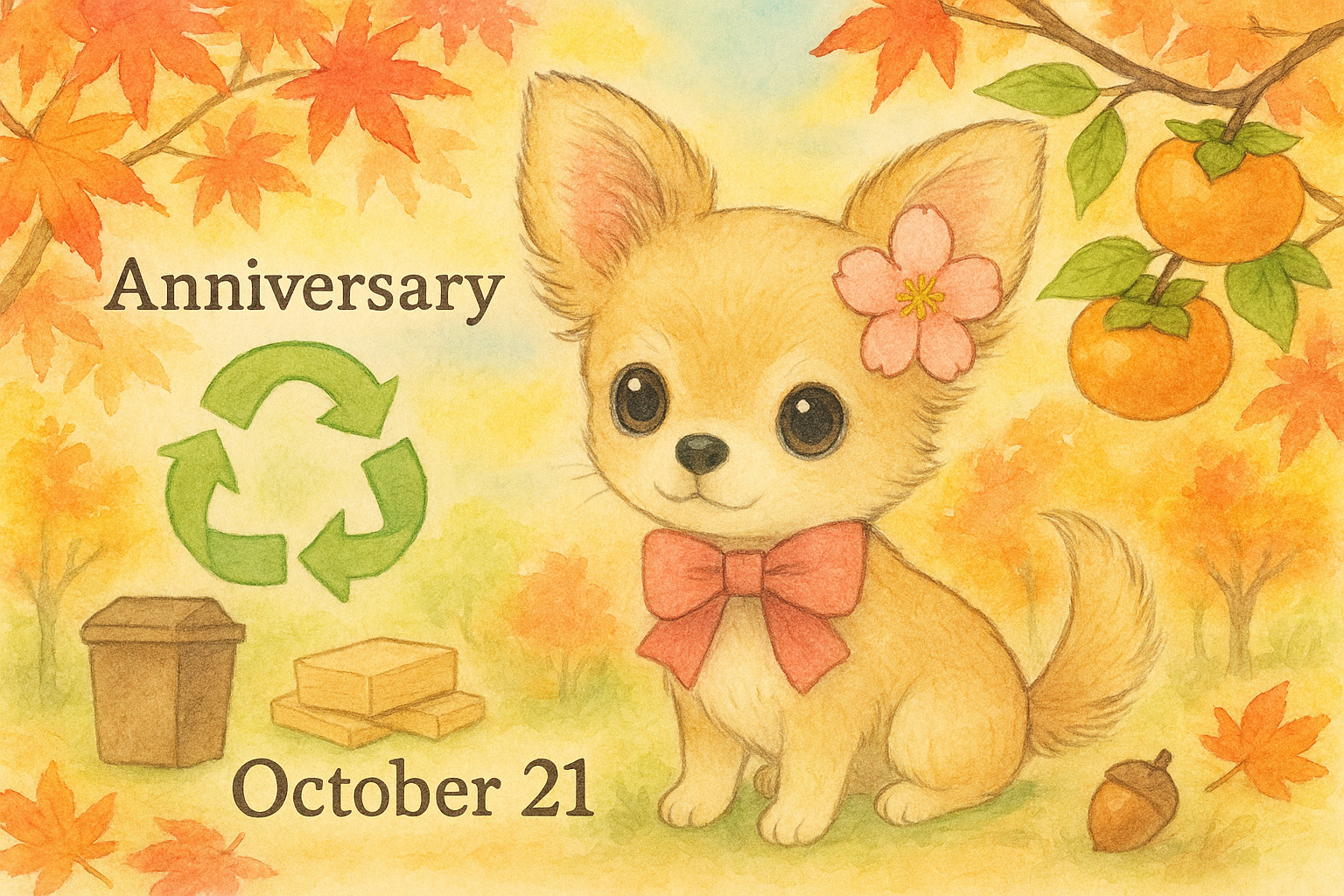 10月21日の記念日のイメージイラスト
