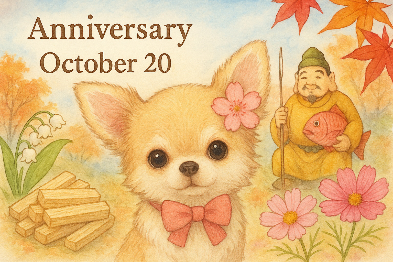 10月20日の記念日のイメージイラスト