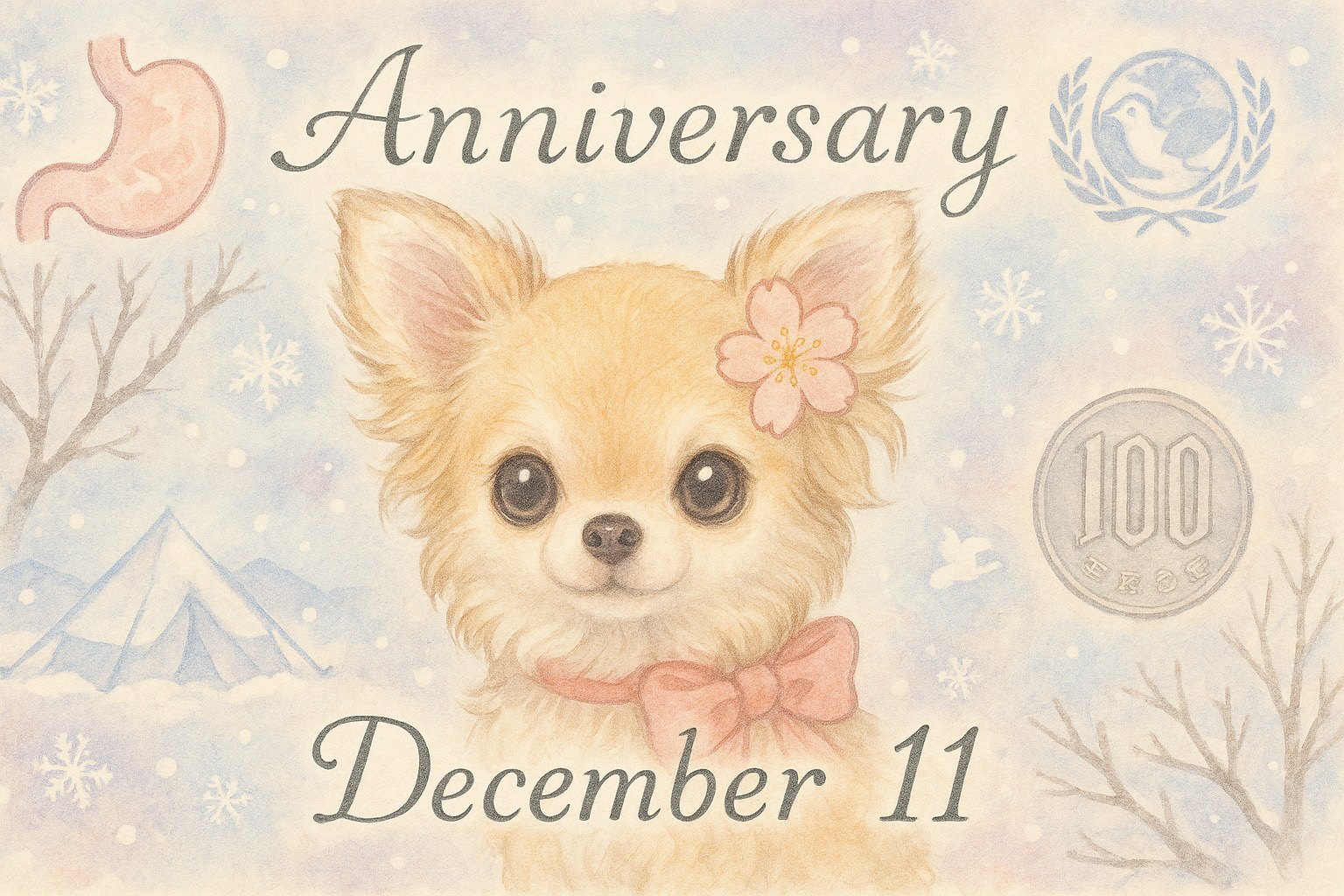 12月11日の記念日のイメージイラスト