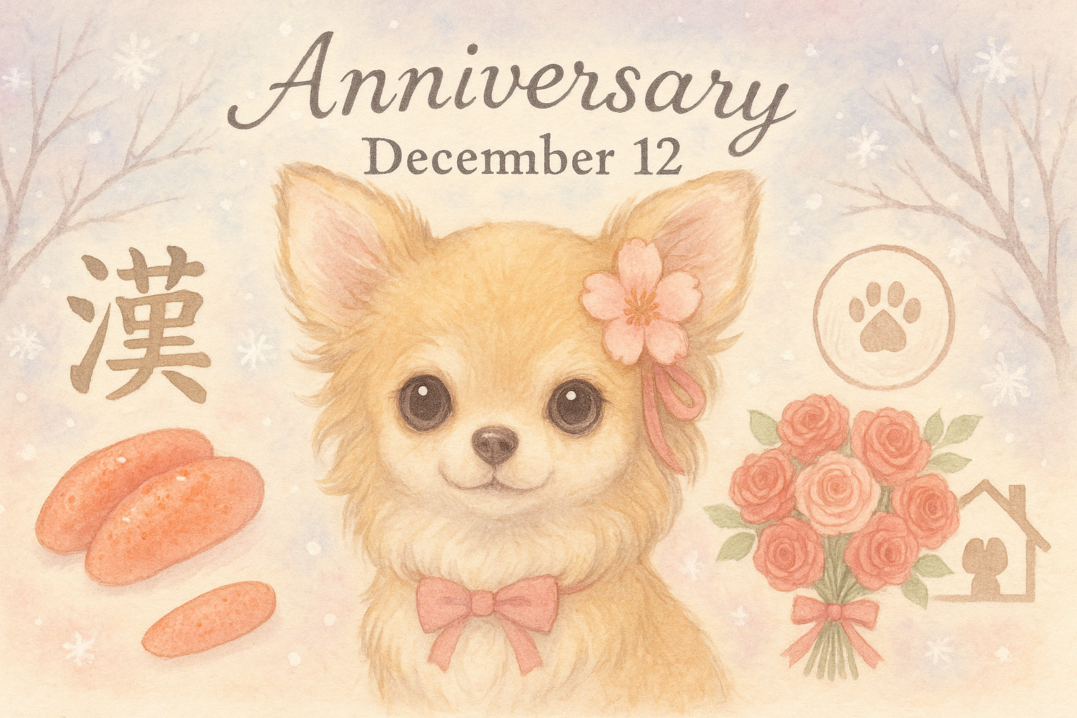 12月12日の記念日のイメージイラスト