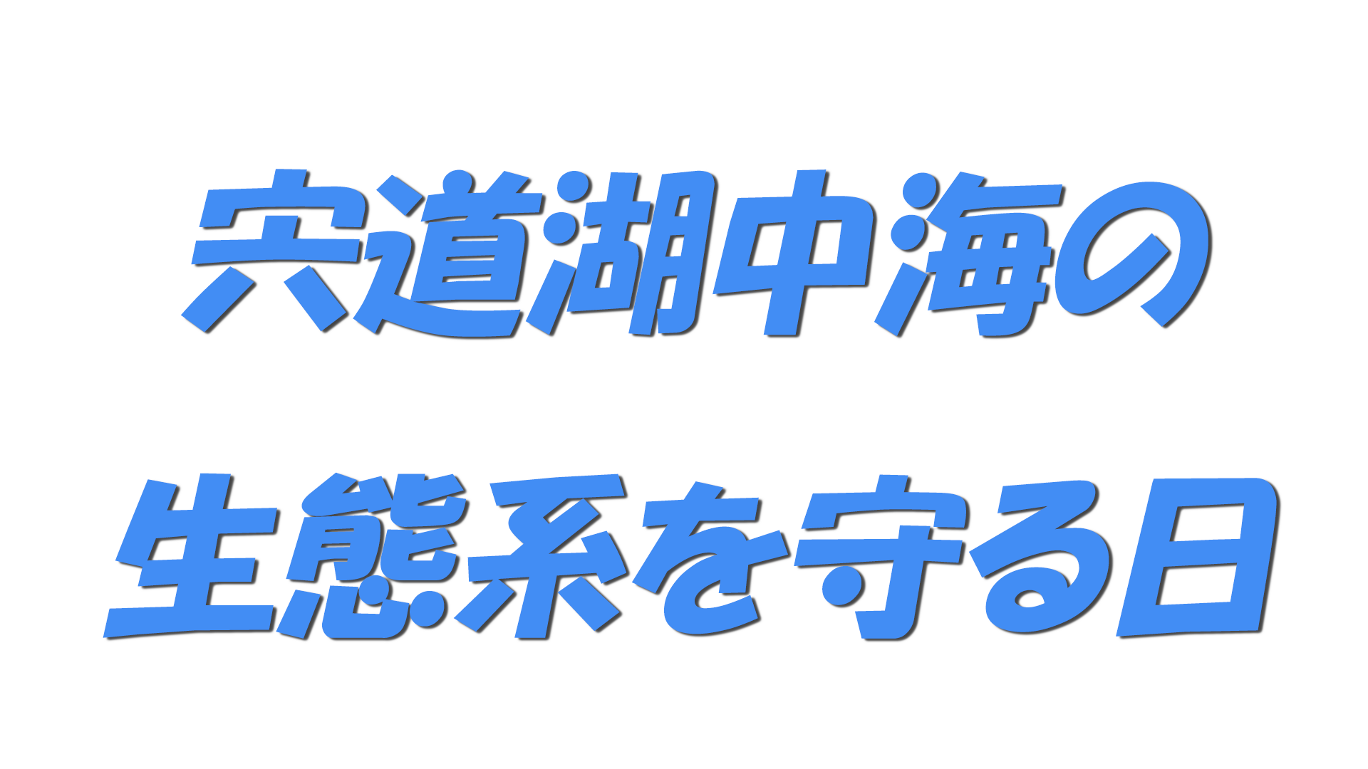 宍道湖中海の生態系を守る日の文字