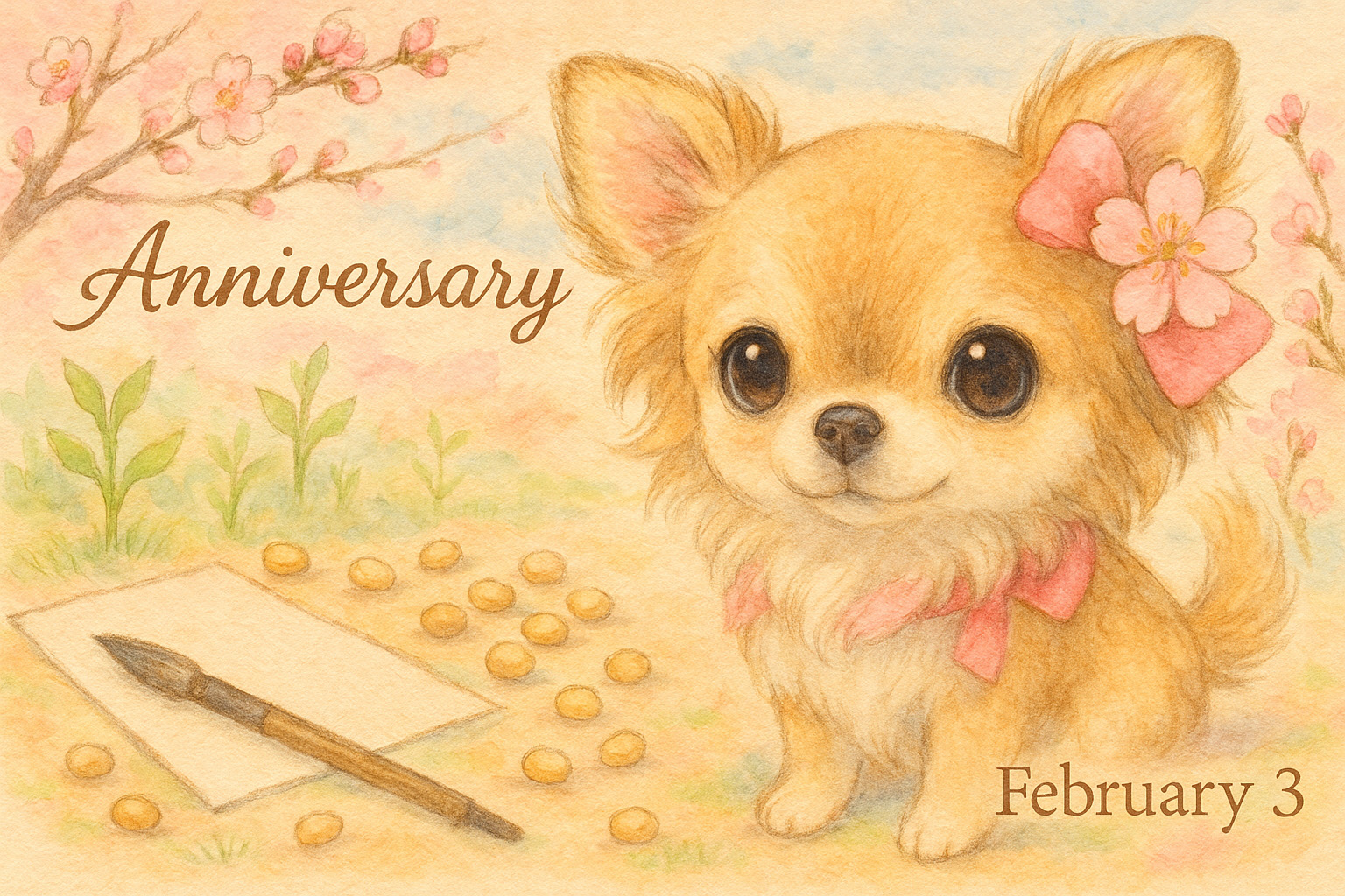 2月3日の記念日のイメージイラスト