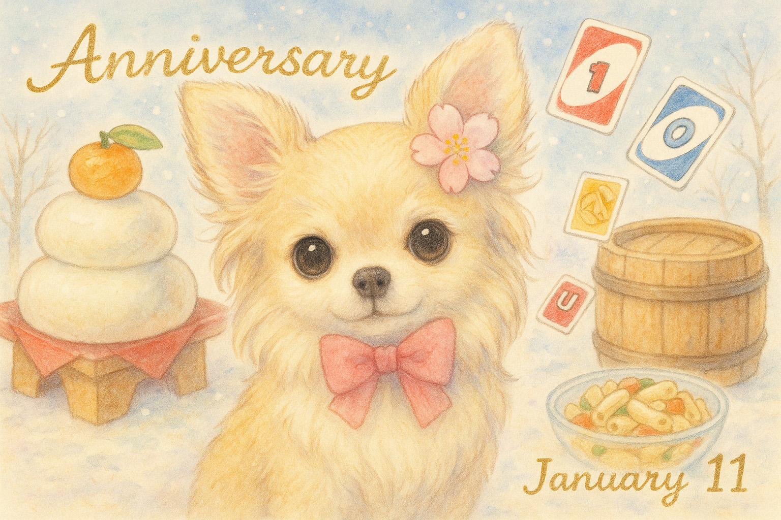 1月11日の記念日のイメージイラスト
