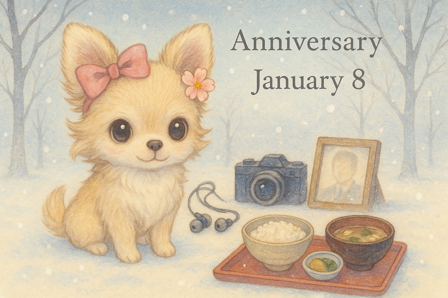 1月8日の記念日のイメージイラスト