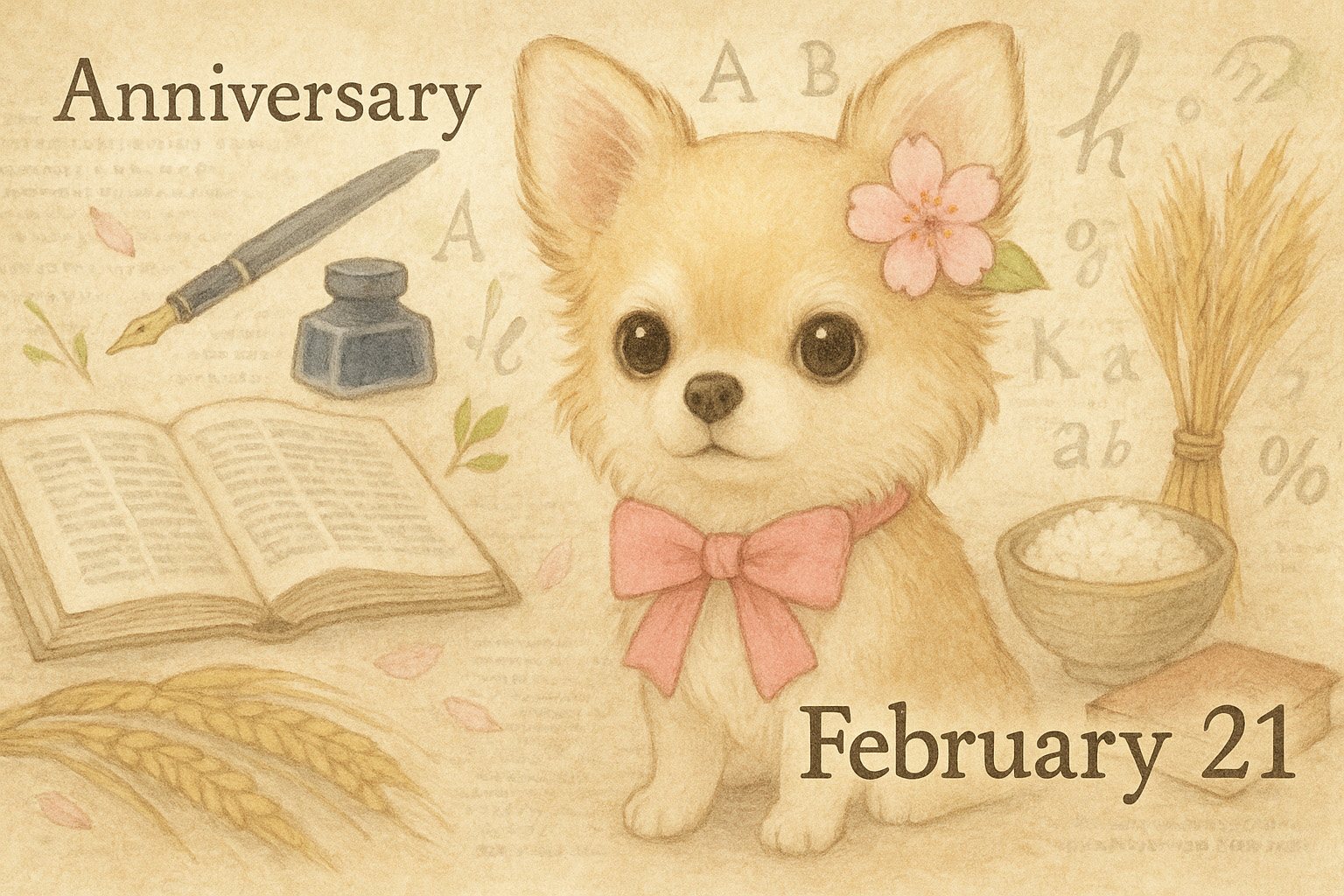 2月21日の記念日のイメージイラスト