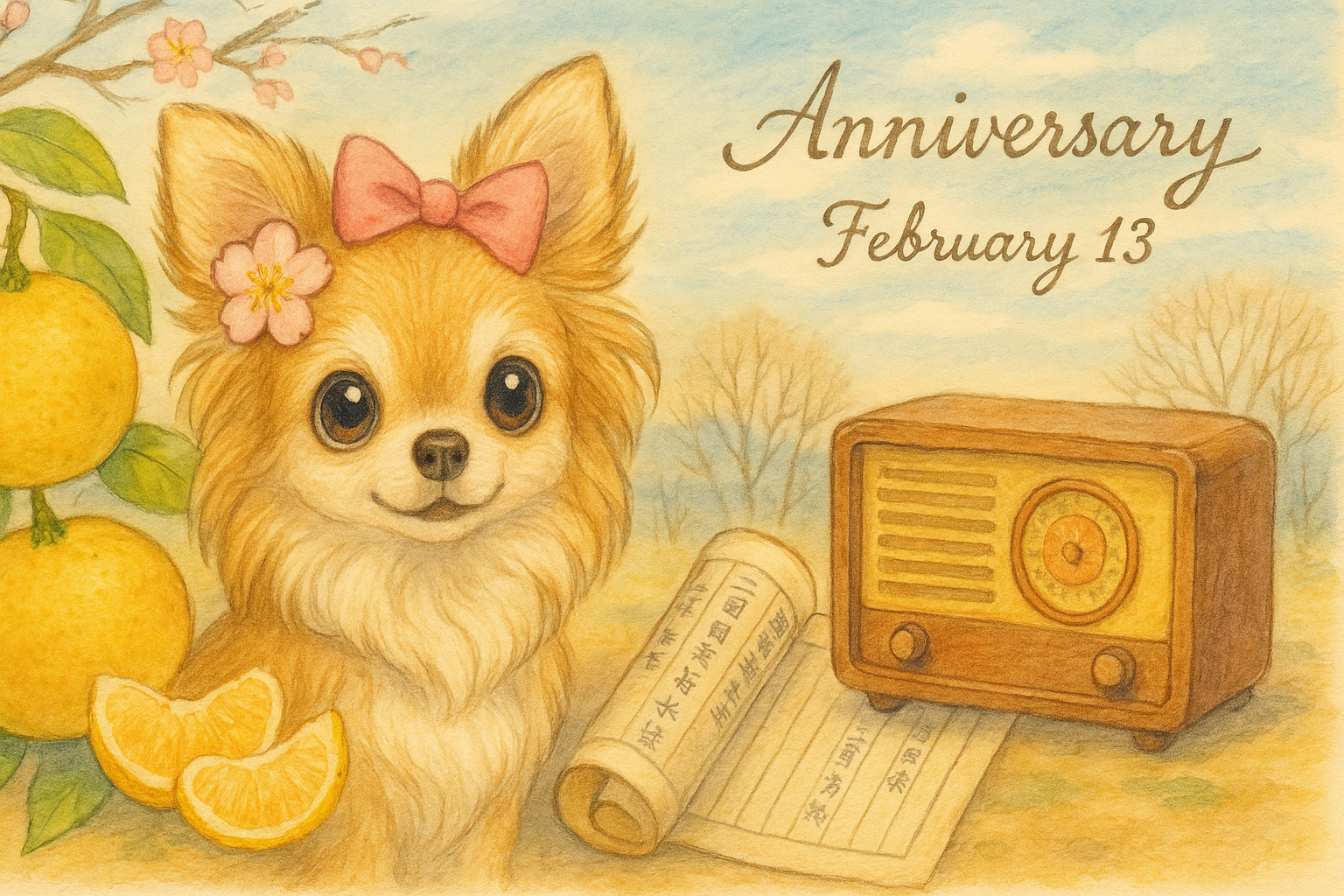 2月13日の記念日のイメージイラスト