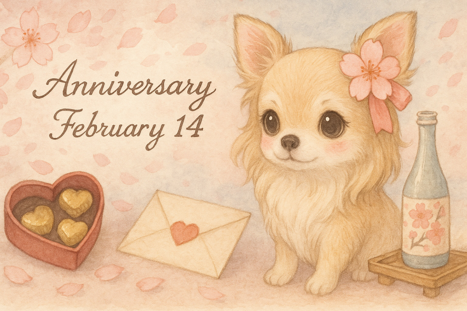 2月14日の記念日のイメージイラスト