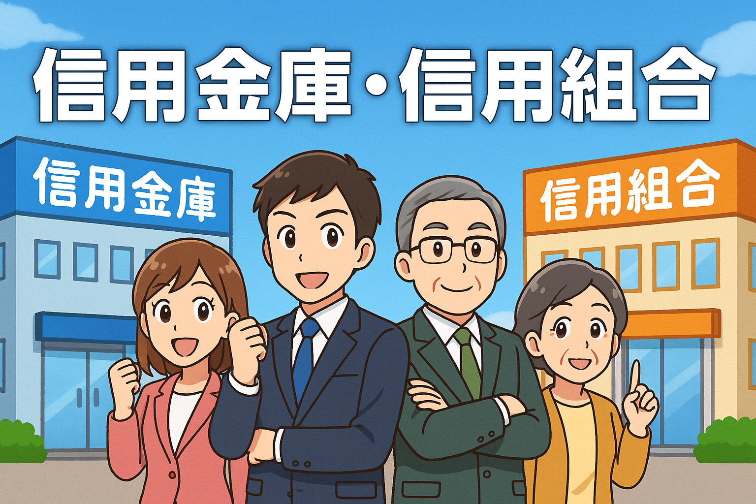 信用金庫・信用組合をイメージしたイラスト