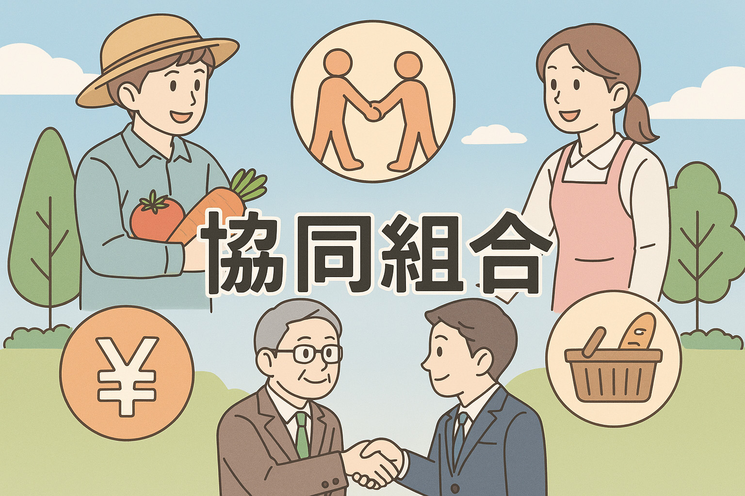 協同組合をイメージしたイラスト