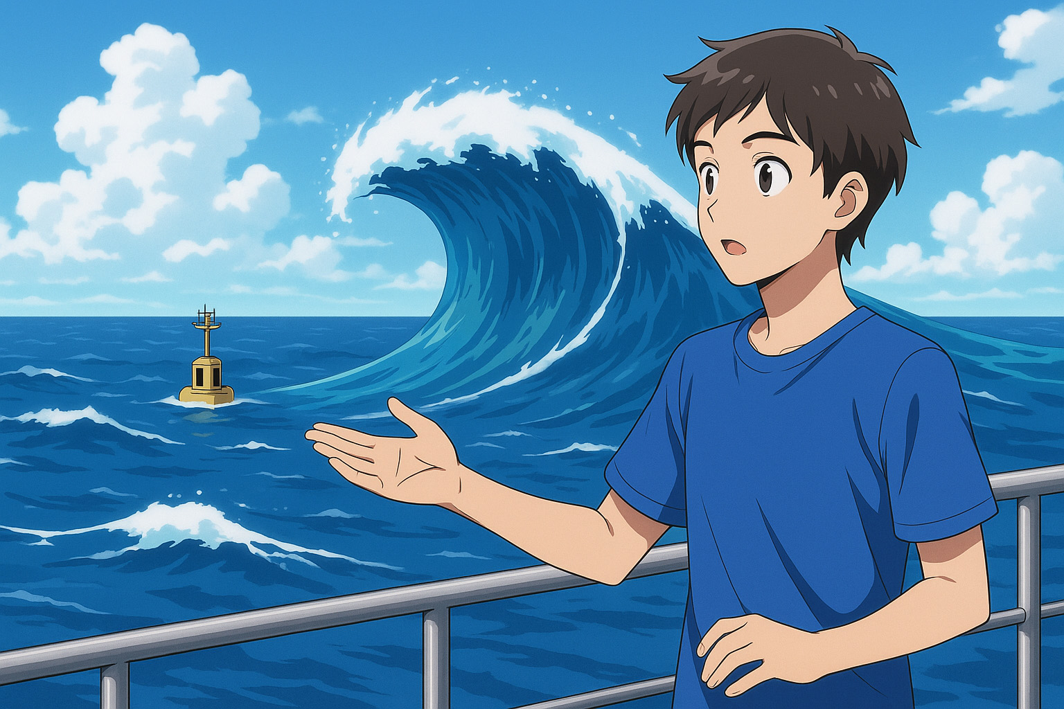 波の高さをイメージしたイラスト