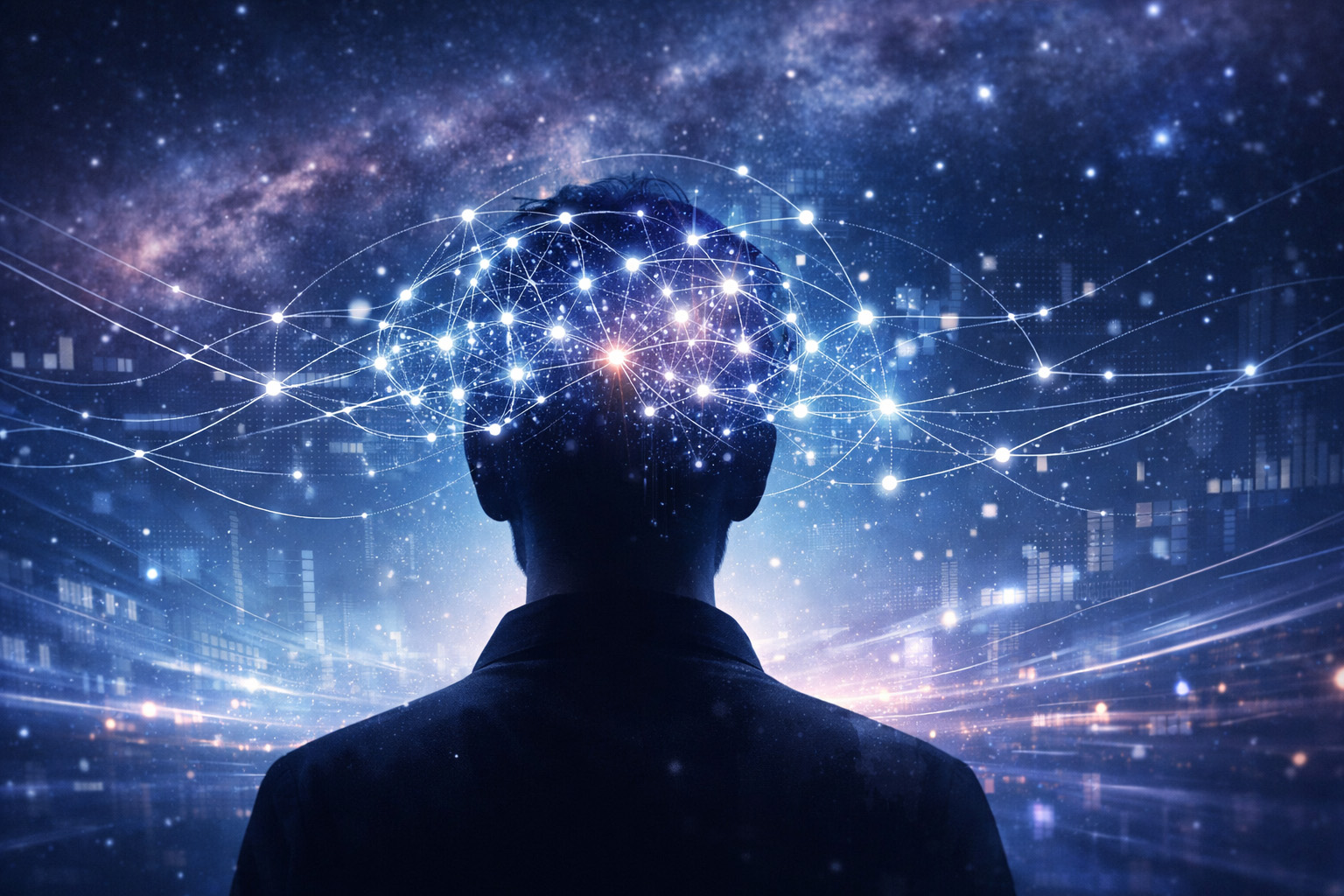 ディープラーニングをイメージしたイラスト